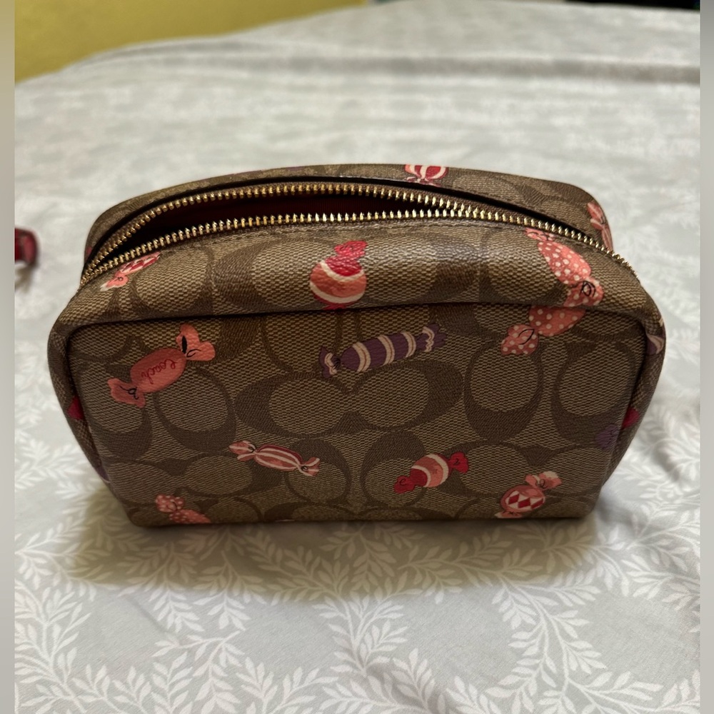 Coach small makeup bag